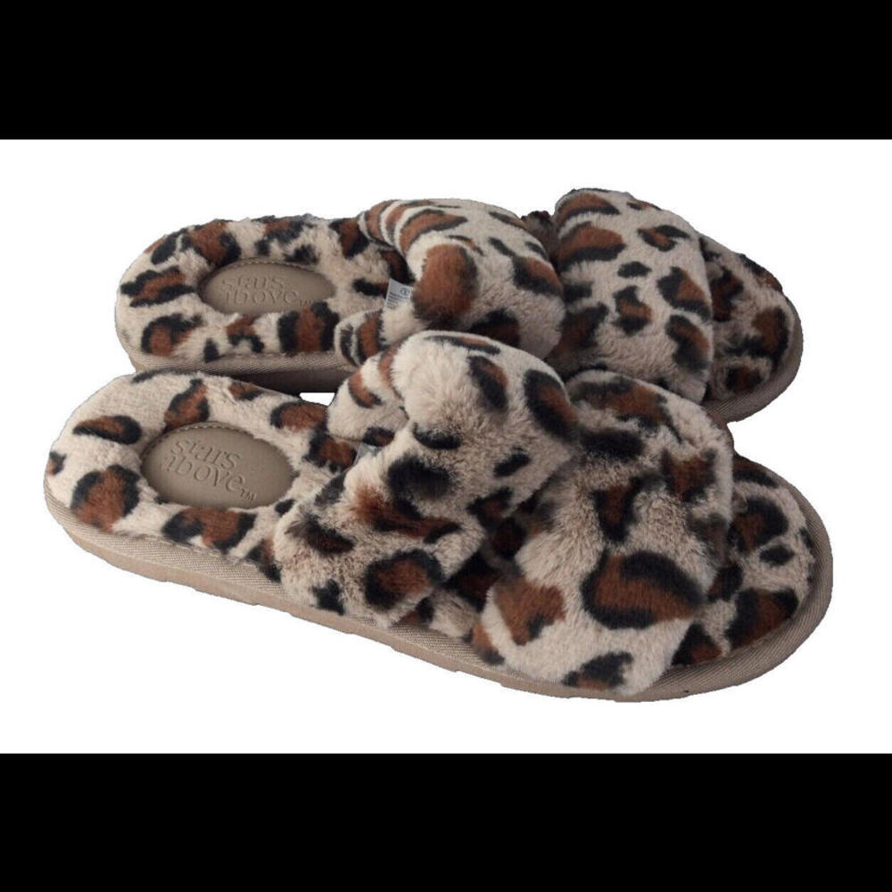 Shoes STARS ABOVE Animal Print Furry Strap Size 10 *NWT* MSRP $20.00